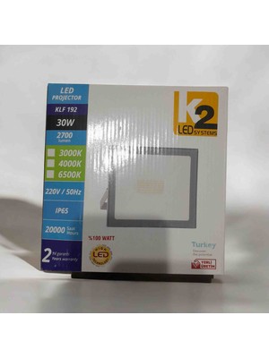 K2 30W LED Projektör 3000K-GÜNIŞIĞI