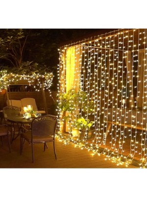 MiraLive 2x2 Metre Perde LED Sarı Işık