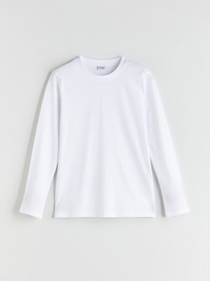 Lc Waikiki Yeni Sezon Bisiklet Yaka Uzun Kollu Basic Erkek Çocuk Tişört