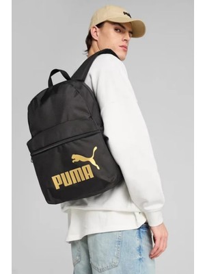 Puma Phase Unisex 22 L Sırt Çantası Osfa Siyah - Altın