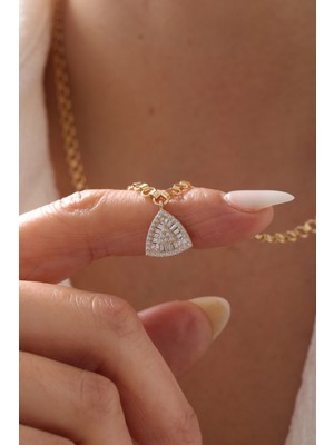 Yavuz Kuyumculuk 14 Ayar Altın Trapez Kolye