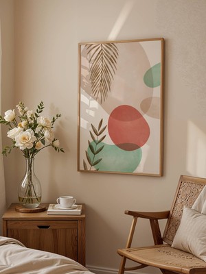 Fuart.Co Boho Pastel Bahçe Bohem Serisi Duvar Posteri Dijital Baskı (Çerçevesiz) Hbfu