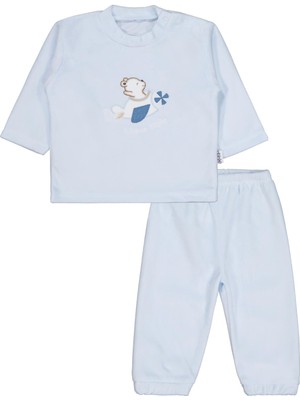 Albimini Minidamla Velboa Uçaklı Erkek 2li 1-6 Ay Takım - Gri 6-9 Ay