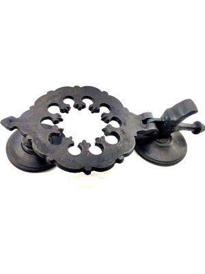 Toptan Bulurum Antika Tarz Dekoratif Pirinç Osmanlı Kapı Tokmağı, Taktak  265X75MM, Oksit
