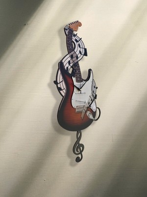 Gitar Sallanan Sarkaçlı Duvar Saati