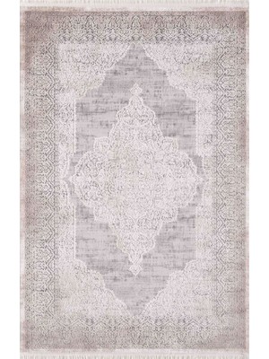 Halı Sepeti Artemis Halı Barok 02253C Krem Gri Halı Yumuşak Dokulu Salon Koridor Mutfak Yatak Odası Halısı