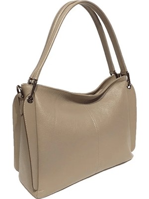 Atelier Terra Marea Smyrıon Kum Beji | Hakiki Deri Kadın Omuz ve Çapraz Askı Çantası