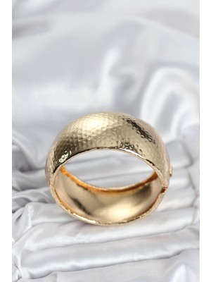 Inure Jewelry Pirinç Gold Renk Bombeli Vintage Kadın Bileklik