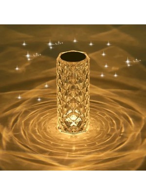 MiraLive Kristal LED Kumandalı ve Dokunmatik Masa Lambası