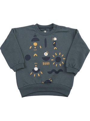  "grow" Sweatshirt - Koyu Mavi