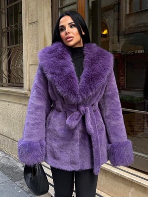 Rabiossa Kadın Peluş Kürk Kaban Ceket