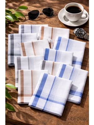 Hepsine Rakip 12 Li Erkek Cep Yaka Mendil Seti 40X40 cm Pamuklu Mirfatih