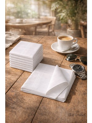 Hepsine Rakip 12 Li Erkek Cep Yaka Mendil Seti 40X40 cm Pamuklu Mirfatih
