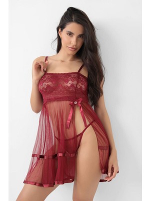 Pilelistore Bordo Şifon Pileli GECELIK-835