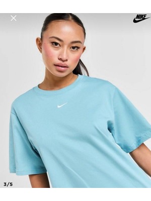 Nike Sportswear Loose Fit Short-Sleeve Bol Kalıp Mavi Kadın T-Shirt FD4149-464
