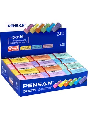 Pensan 24'lü Silgi Seti PSS-24P Pastel Renkler