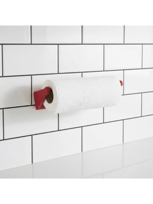 Epilons Kırmızı Peçete Askısı Mutfak Duvar Tipi Peçetelik Organizer