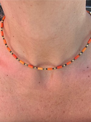 CAPO By Aytaç Yamaç Afrika Turkuaz ve Doğal Mercan Taşlı Kolye