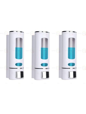 MAİN SHOP Duvara Monte Manuel Sabunluk El Sıvı Lavabo Sabunluk 400 ml x 3 = 1200 ml ( 3 Adet Sabunluk ) M-52