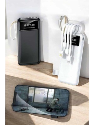 Toptan Bulurum 20.000 Mah Led Işıklı LCD Ekran USB Girişli Type-C Lightning Powerbank