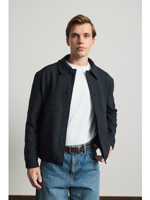 Danger Erkek Yumuşak Dokulu Ceket Lacivert