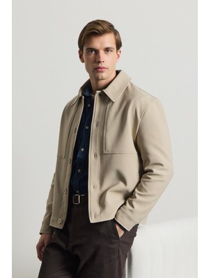 Danger Erkek Yumuşak Dokulu Ceket Bej