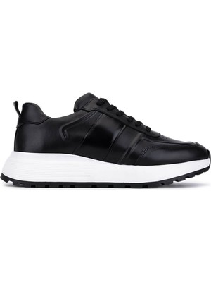 Tamer Tanca Erkek Hakiki Deri Siyah Sneakers & Spor Ayakkabı 222 70113 Erk Ayk SK25-26 Sıyah