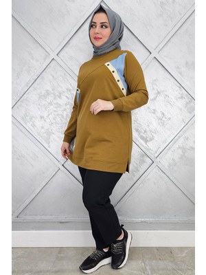 Pys Giyim Kadın Düğme Detaylı Kombinli Tesettür Tunik