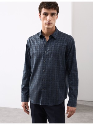 Marks & Spencer Pamuk Karışımlı Desenli Gömlek