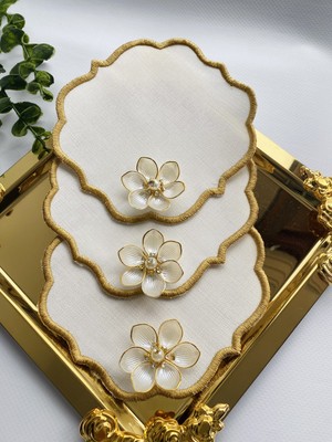 Elçiçek Homedecor Sunum Peçete,kokteyl Peçete,kahve Yanı Sunum Peçete 3 Adet