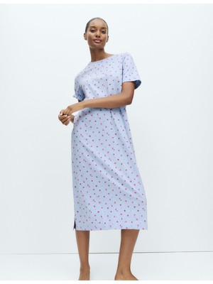 Marks & Spencer Cool Comfort Baskılı Uzun Gecelik