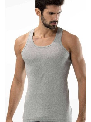 ModaSize 3 Adet Tutku Ribana Spor Erkek Gri Atlet 0118