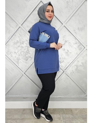 Pys Giyim Kadın Düğme Detaylı Kombinli Tesettür Tunik