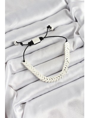 Inure Jewelry Pirinç Asansörlü Beyaz Juju Kadın Bileklik