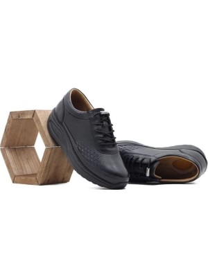 Barmea 865 Kadın Siyah Kemik Çıkıntısı Ortopedik Topuk Dikeni Hafif Yürüyüş Ayakkabısı