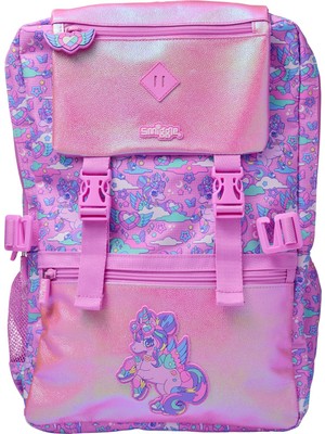 Smiggle Trailblazer Çocuk Okul Çantası – Çok Bölmeli, Suluk Cepli, Pembe