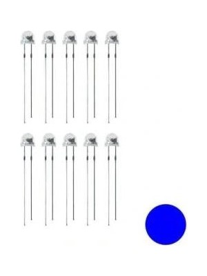 Voltaj 4.8mm Mavi Mantar LED Paketi - 10 Adet
