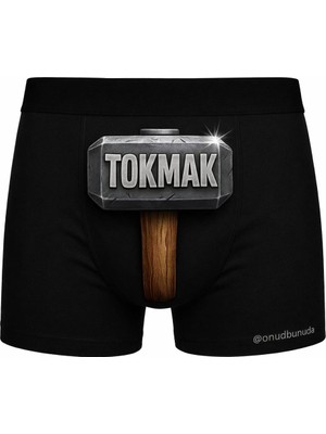 Onudabunuda Baskılı Erkek Boxer Büyük Tokmak Desenli Komik Eğlenceli Mizahi Esprili Pamuklu Likralı Rahat Kesim