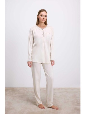 Nemere Angel Uzun Kollu T-Shirt ve Pantolon Pijama Takım