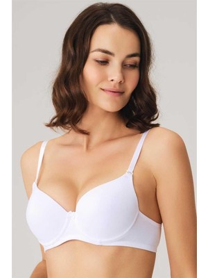 Beruflic Angel Balenli Destekli Dolgulu Askıları Çıkabilen Günlük Klasik T-Shirt Sütyeni