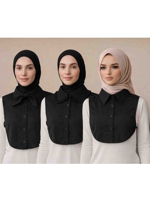Butik Ayvitrin Kadın Iç Aksesuar Gömlek Yaka 3 Lu Set
