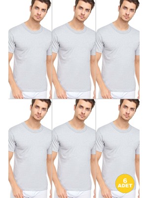 Cnt Erkek Slim Fit Sıfır Yaka Fanila T-Shirt 6'lı Paket