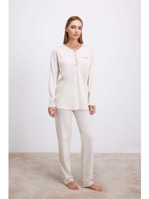 Nemere Angel Uzun Kollu T-Shirt ve Pantolon Pijama Takım