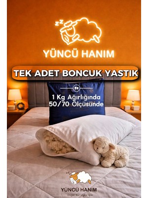 Yüncü Hanım Kuzu Yünü Yastık (1000 gr Saf Merinos Kuzu Yünü)