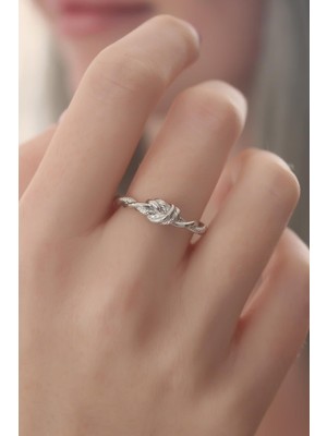 Inure Jewelry Gümüş Renk Halat Düğüm Model Kadın Yüzük