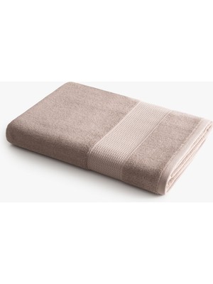 Green Black Lara Banyo Havlusu %100 Pamuk Bordürlü Kahverengi 80X150 cm