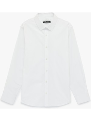 Koton Regular Fit Pamuklu Klasik Yaka Uzun Kollu Gömlek