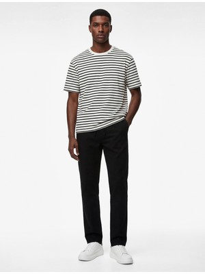 Koton Pamuklu Cepli Straight Fit Beli Bağcıklı Düğmeli Pantolon