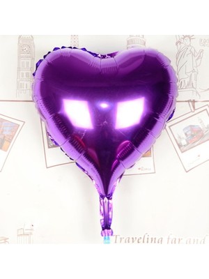 İlkyaz Fashion Kalp Uçan Balon Folyo Mor 80 cm 32 Inç
