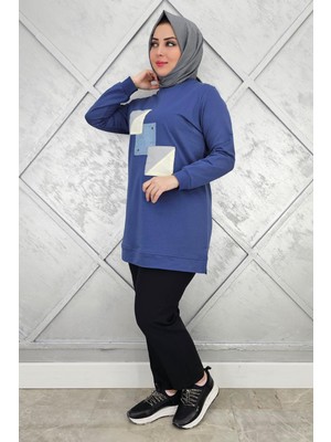 Pys Giyim Kadın Kombinli Taş Detaylı Tesettür Tunik